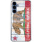 California Flag Light Wood Galaxy A55 5G Clear Case