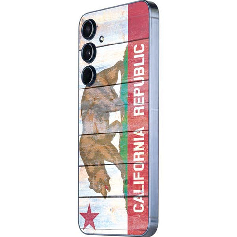 California Flag Light Wood Galaxy A55 5G Skin