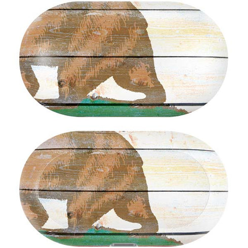 California Flag Light Wood Galaxy Buds Plus Skin