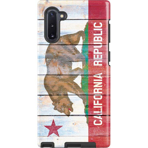 California Flag Light Wood Galaxy Cases