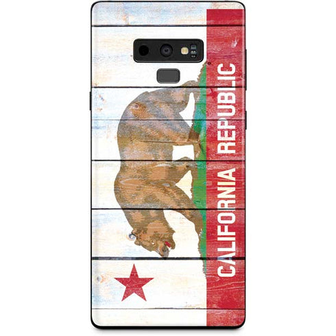 California Flag Light Wood Galaxy Note 9 Skin