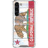 California Flag Light Wood Galaxy S24 FE Clear Case