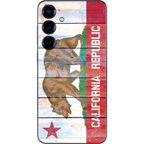 California Flag Light Wood Galaxy S24 Plus Skin
