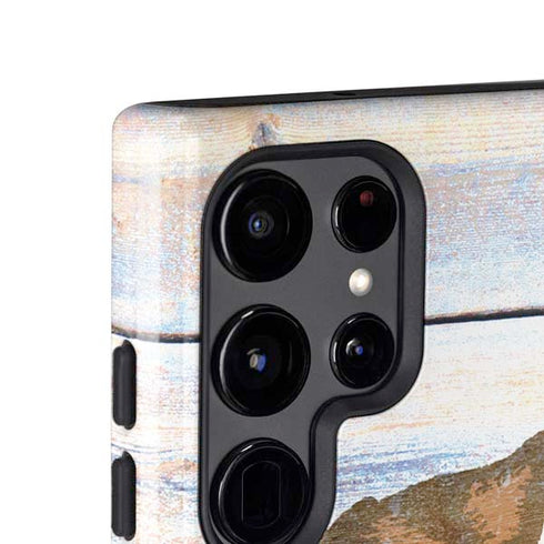 California Flag Light Wood Galaxy S25 Ultra Impact Case