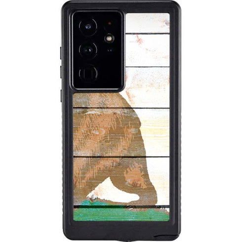 California Flag Light Wood Galaxy S24 Ultra Waterproof Case