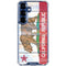 California Flag Light Wood Galaxy S25 Clear Case