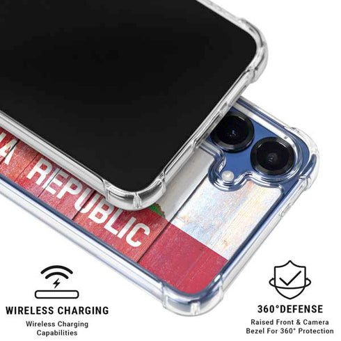 California Flag Light Wood Galaxy S25 Plus Clear Case