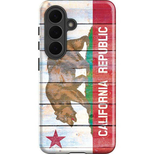 California Flag Light Wood Galaxy S26 Impact Case