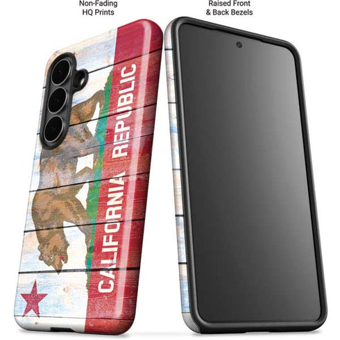 California Flag Light Wood Galaxy S26 Impact Case