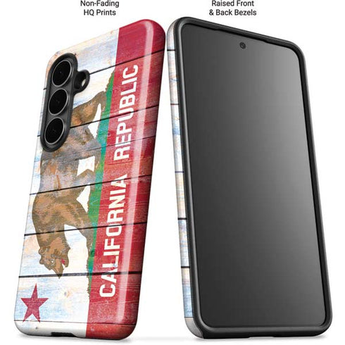 California Flag Light Wood Galaxy S26 Plus Impact Case