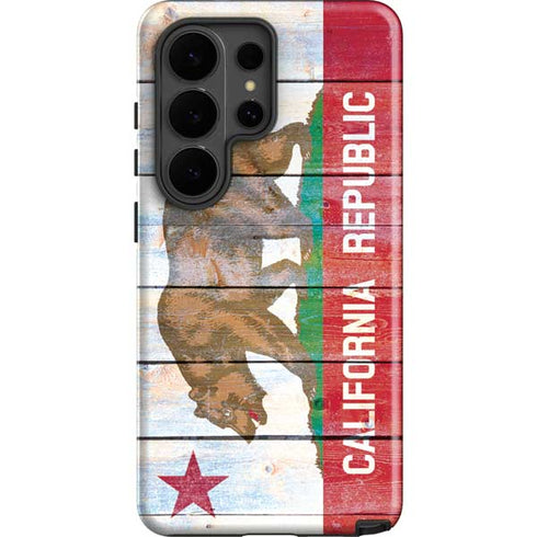 California Flag Light Wood Galaxy S26 Ultra Impact Case