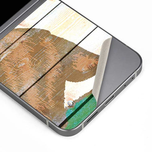 California Flag Light Wood Galaxy Z Flip6 Skin