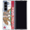California Flag Light Wood Galaxy Z Fold5 5G Clear Case