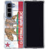 California Flag Light Wood Galaxy Z Fold5 5G Clear Case