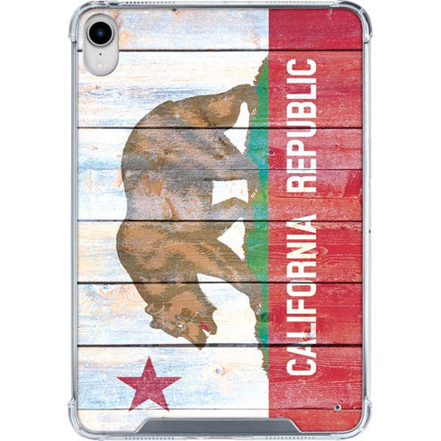 California Flag Light Wood iPad 11th Gen (2025) Clear Case