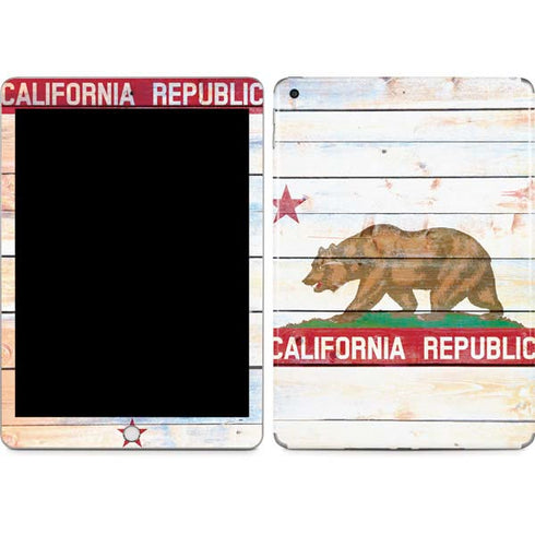 California Flag Light Wood Apple iPad Skin