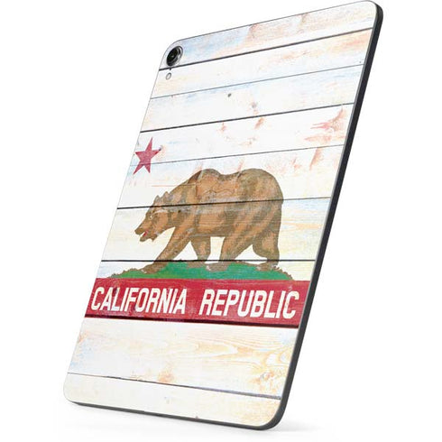 California Flag Light Wood Apple iPad Pro Skin