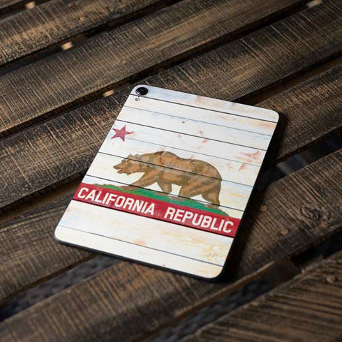 California Flag Light Wood Apple iPad Pro Skin