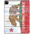 California Flag Light Wood iPad Pro 11in (2024) Clear Case