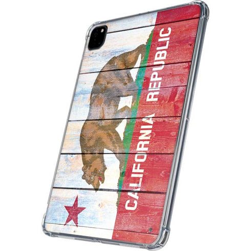 California Flag Light Wood iPad Pro 11in (2024) Clear Case