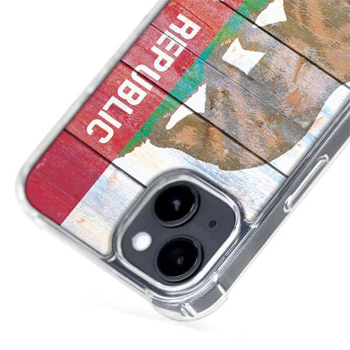California Flag Light Wood iPhone 14 MagSafe Case