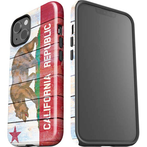 California Flag Light Wood iPhone 15 Impact Case