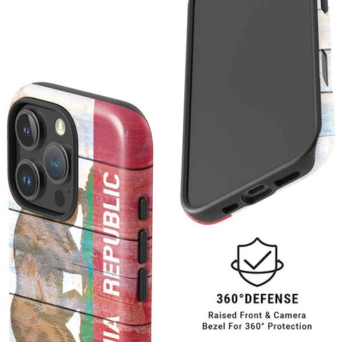 California Flag Light Wood iPhone 16 Pro Magsafe Impact Case