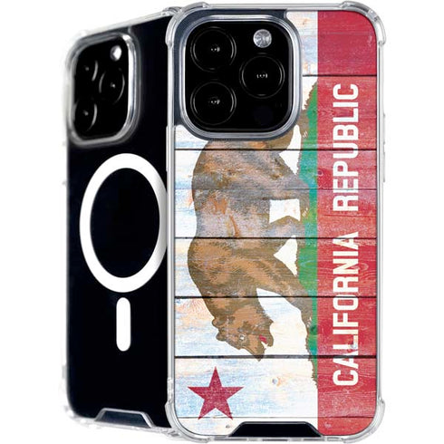 California Flag Light Wood iPhone 16 Pro Max MagSafe Case
