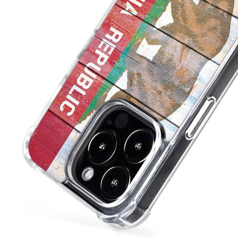 California Flag Light Wood iPhone 16 Pro Max MagSafe Case