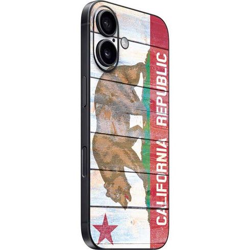 California Flag Light Wood iPhone 16 Skin