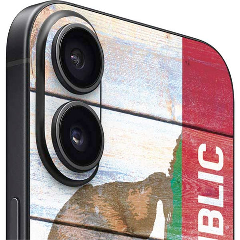 California Flag Light Wood iPhone 16 Skin