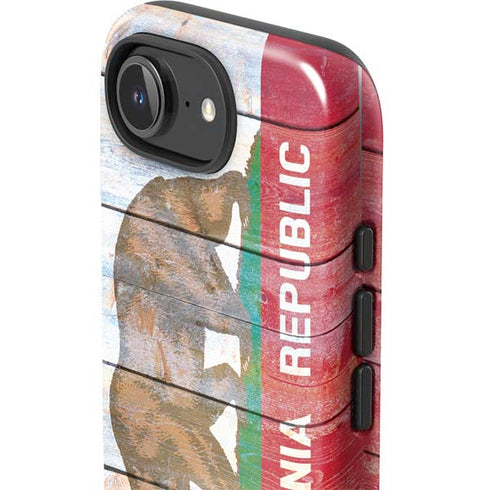 California Flag Light Wood iPhone 16e Impact Case