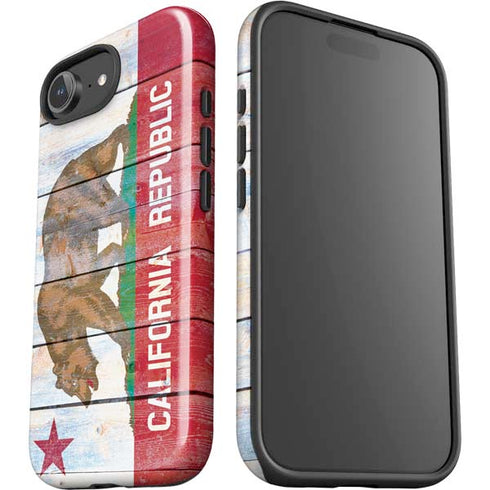 California Flag Light Wood iPhone 16e Impact Case