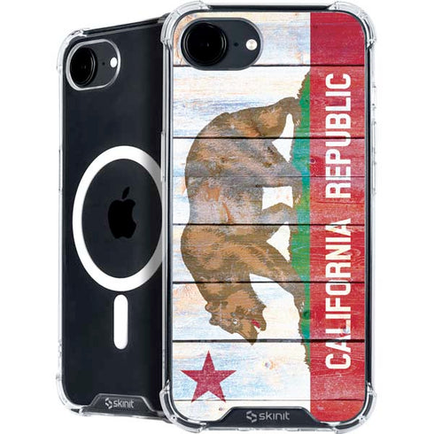 California Flag Light Wood iPhone 16e MagSafe Case