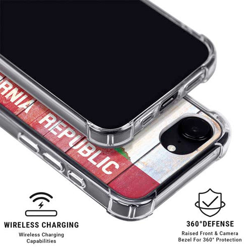 California Flag Light Wood iPhone 16e MagSafe Case