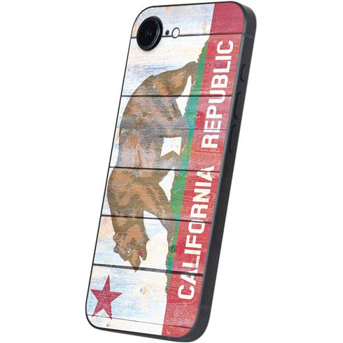 California Flag Light Wood iPhone 16e Skin