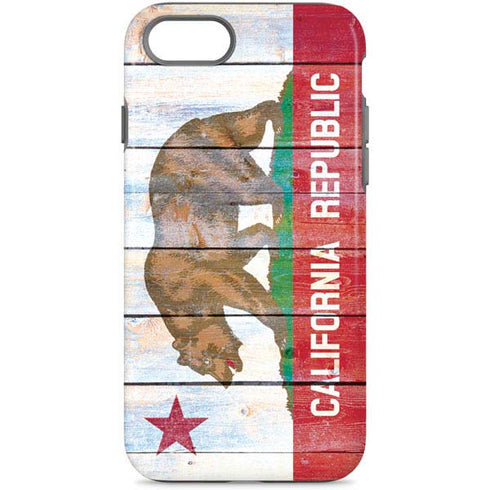 California Flag Light Wood iPhone Cases