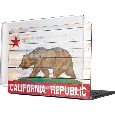 California Flag Light Wood MacBook Pro 14in (2021-24) Case plus Skin