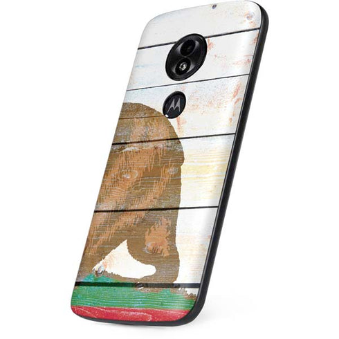 California Flag Light Wood Moto E5 Play Skin