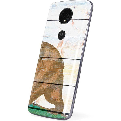 California Flag Light Wood Moto E5 Plus Skin