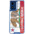 California Flag Light Wood Moto G Play 4G (2024) Clear Case