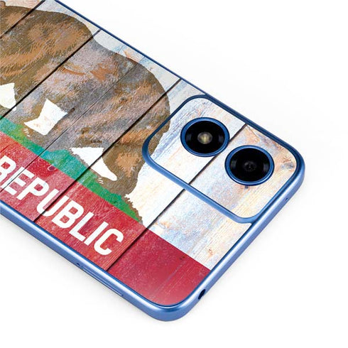 California Flag Light Wood Moto G Play 4G (2024) Skin