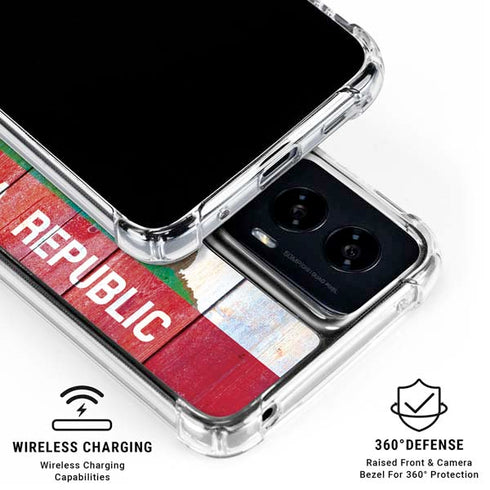 California Flag Light Wood Moto G Power 5G (2024) Clear Case