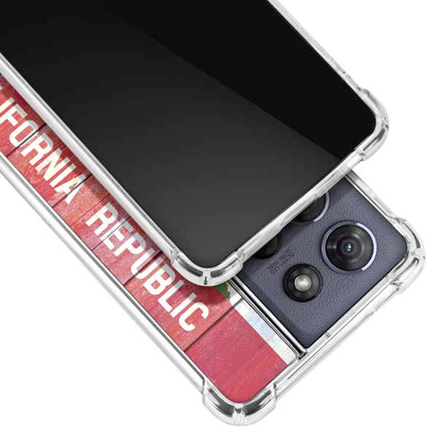 California Flag Light Wood Moto G Stylus 5G (2025) Clear Case