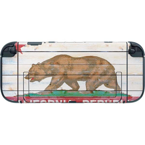 California Flag Light Wood Nintendo Switch 2 (2025) with Joy-Con Skin