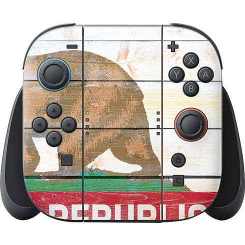 California Flag Light Wood Nintendo Skins