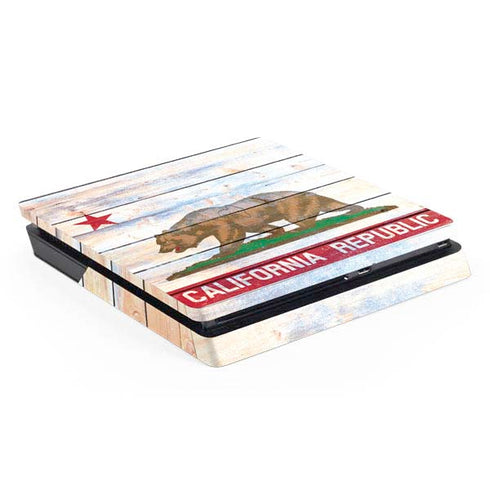 California Flag Light Wood PlayStation PS4 Skins