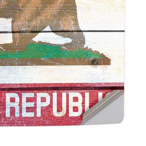 California Flag Light Wood PS5 Pro Disk Console Skin
