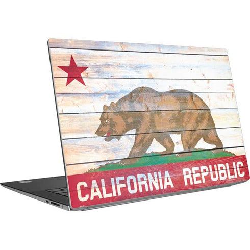 California Flag Light Wood Dell XPS Skin