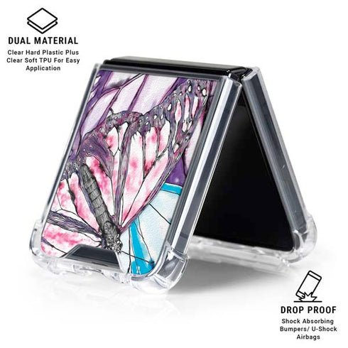 California Monarch Collage Galaxy Z Flip6 Clear Case